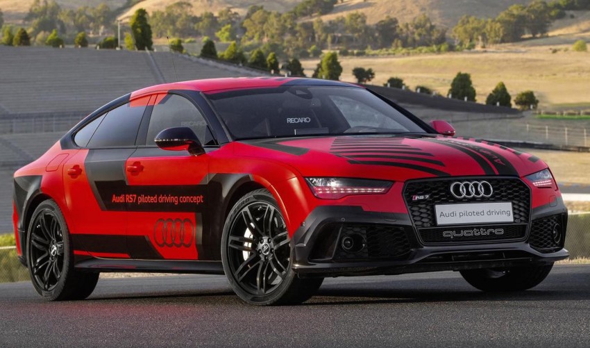 This self-driven Audi RS7 just beat professional racers at the racetrack