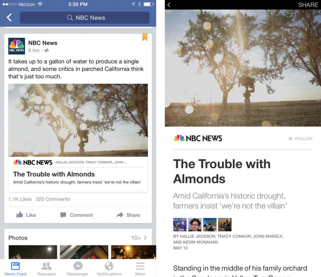 Instant articles fb