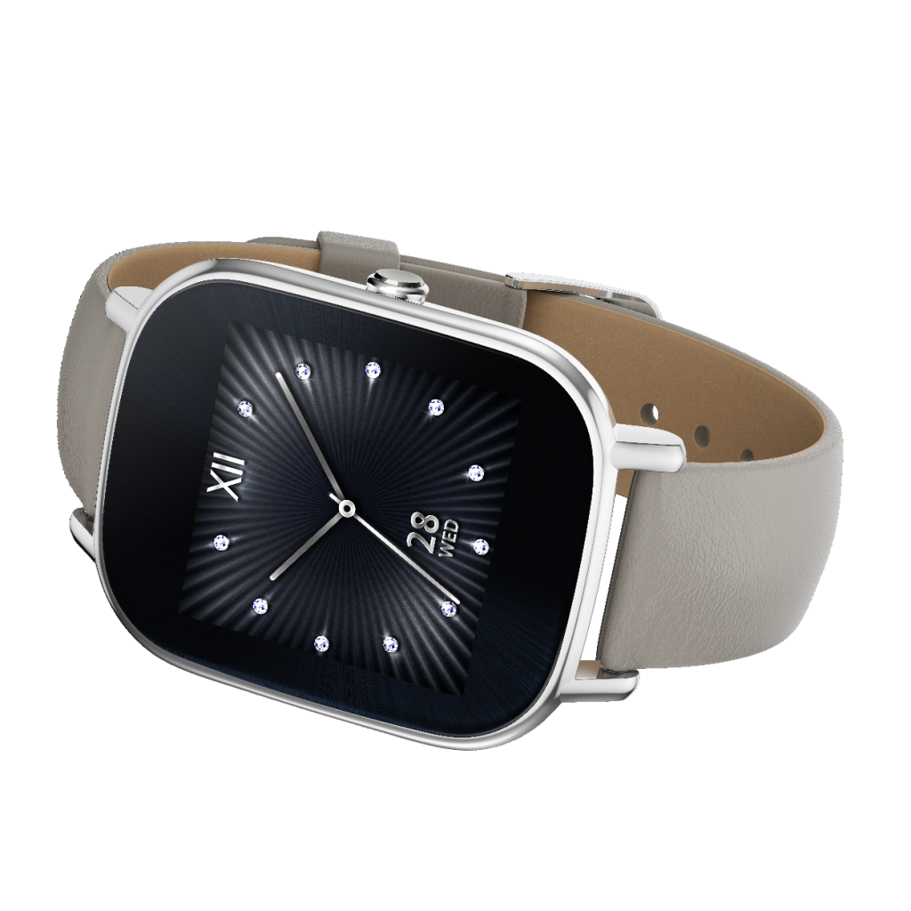 ZenWatch2_Silver with leather Khaki