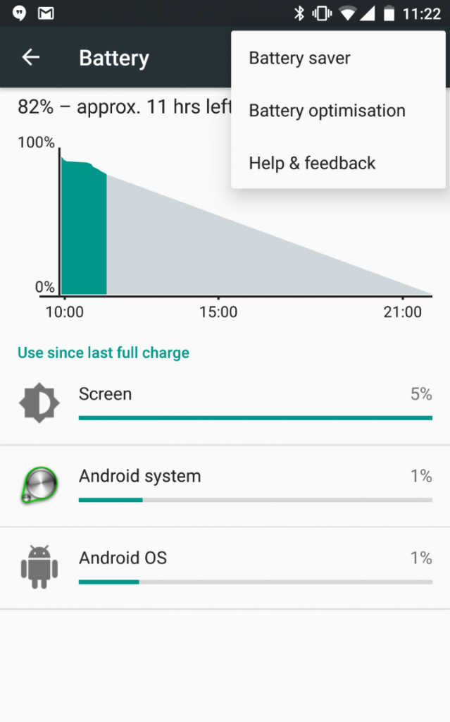 Android M battery stats